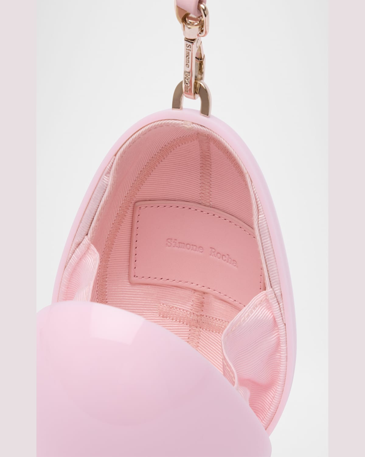 Simone Rocha Micro Pearly Egg Crossbody Bag In Pink