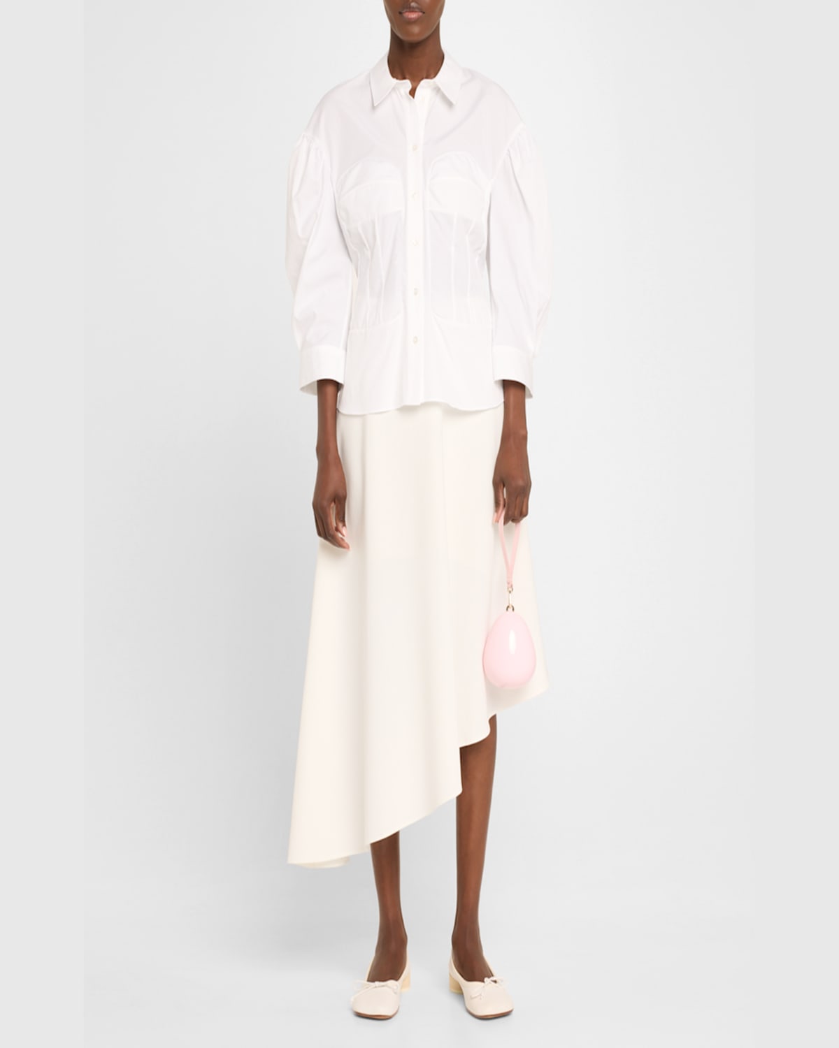 Simone Rocha Micro Pearly Egg Crossbody Bag In Pink