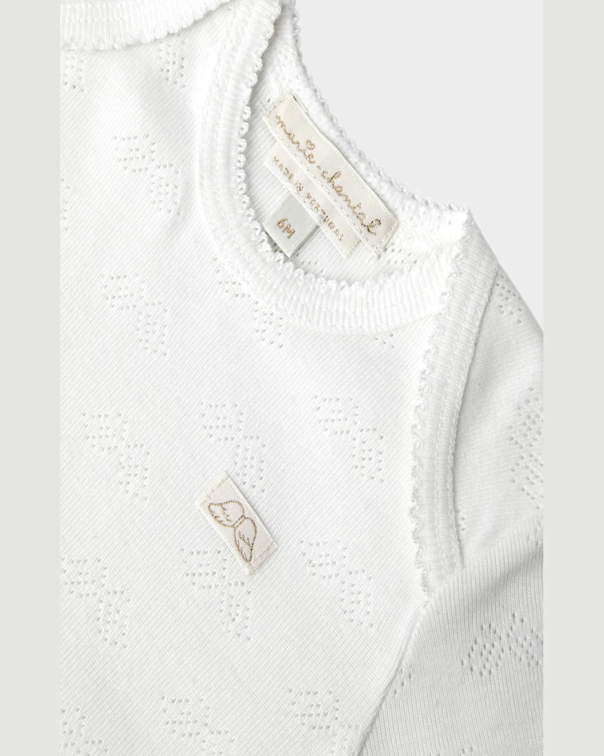 Shop Marie Chantal Kid's Embroidered Two-piece Set In White