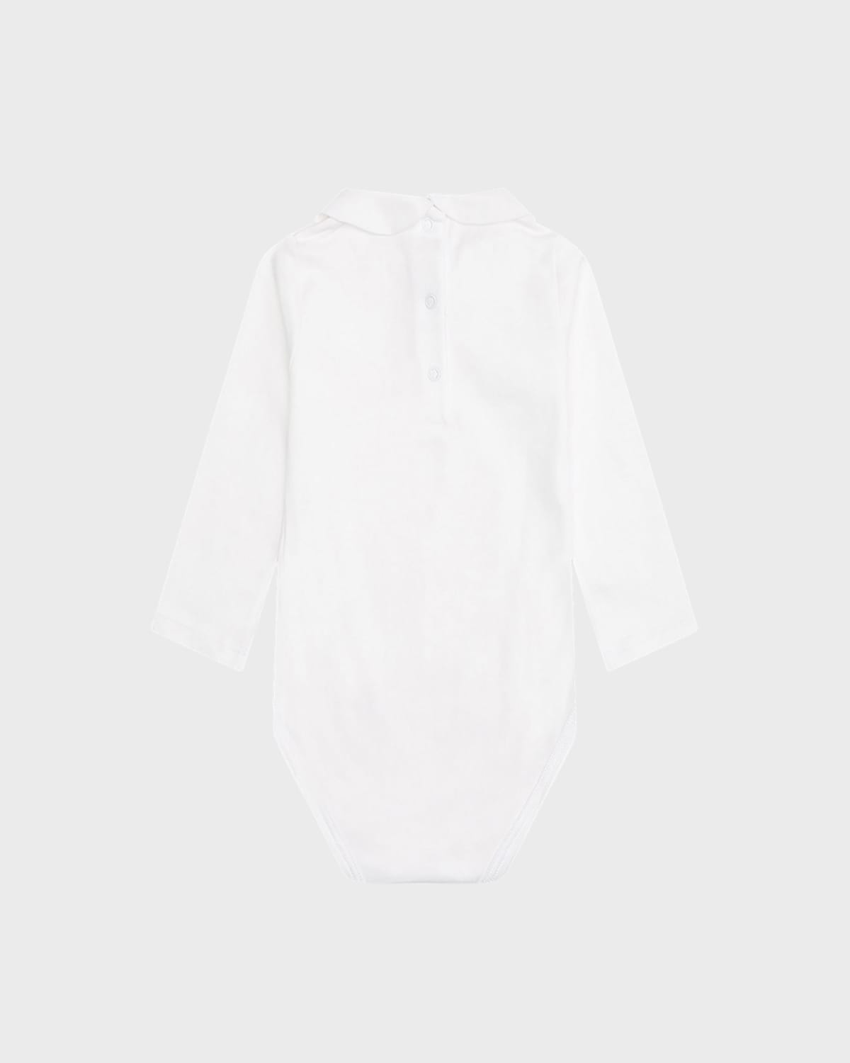 Marie Chantal Kid's Little Bear Embroidered Bodysuit In White