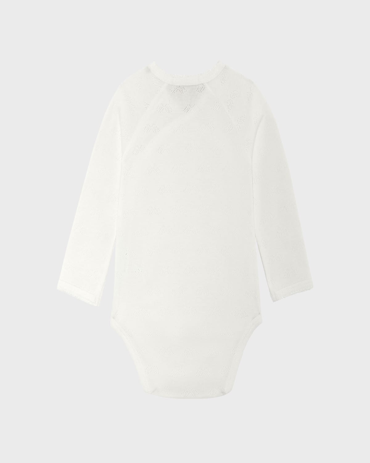 Marie Chantal Kid's Pointelle Angel Wings Bodysuit In White