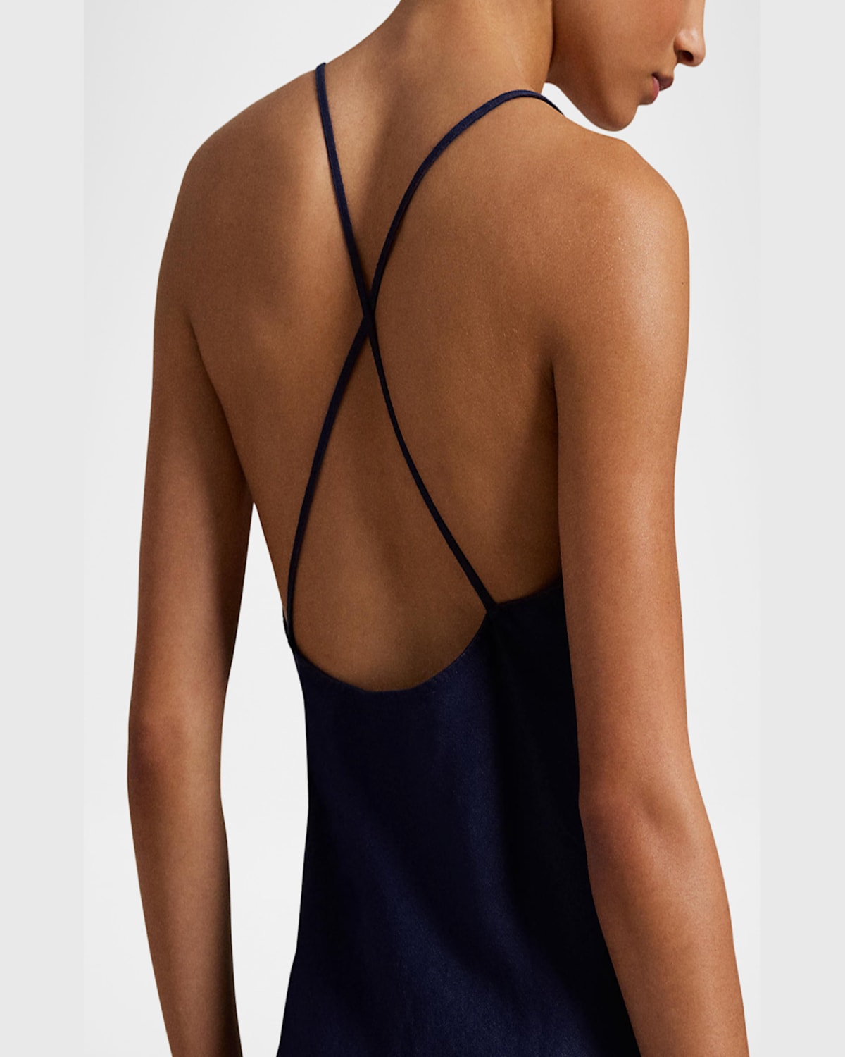 POLO RALPH LAUREN LINEN SLEEVELESS A-LINE DRESS 
