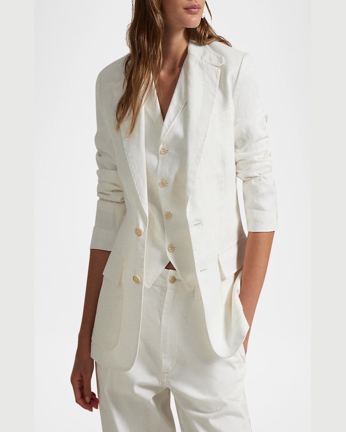 Polo Ralph Lauren Single-breasted Linen Blazer In Nevis