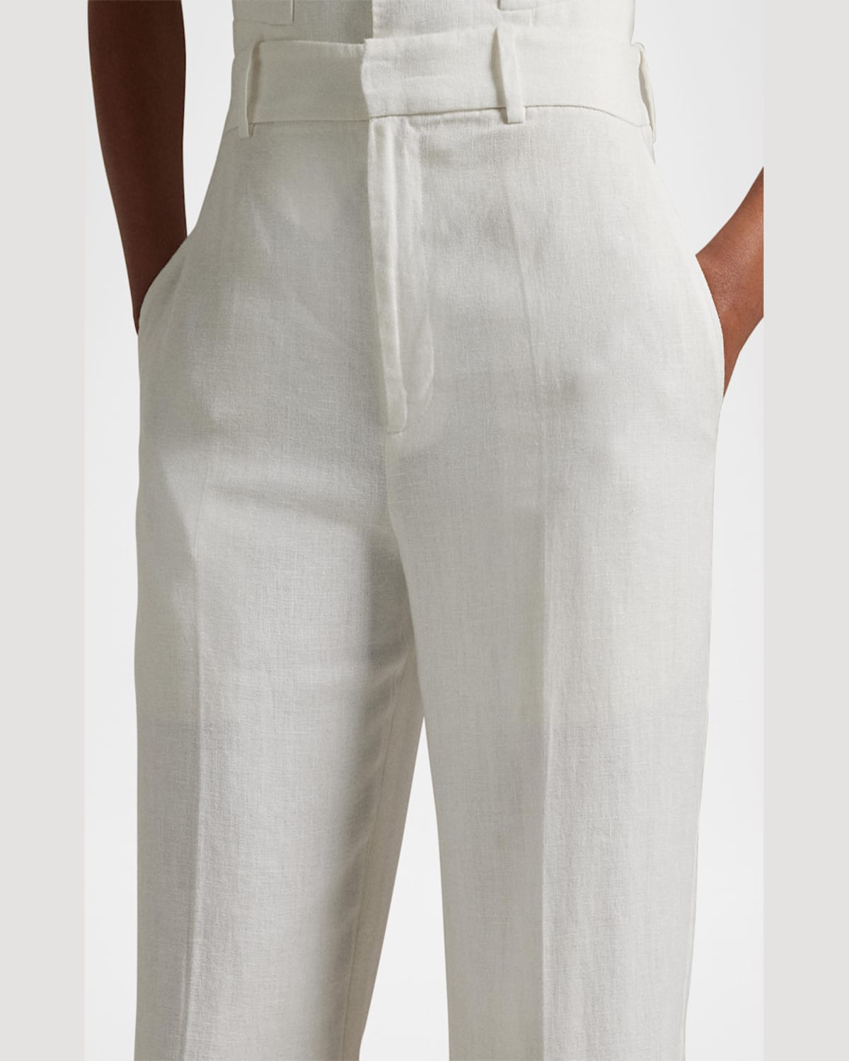 Polo Ralph Lauren Linen Relaxed Straight Pants In Nevis