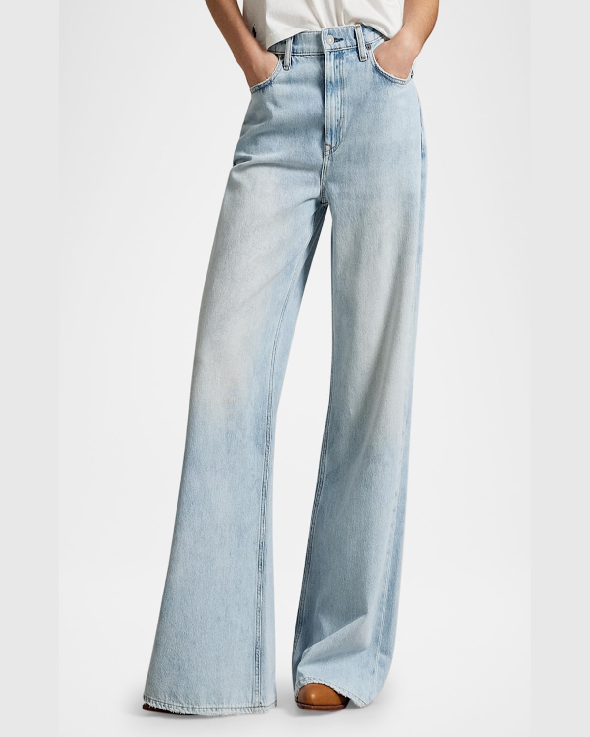Polo Ralph Lauren High-rise Wide-leg Jeans In Novera Wash