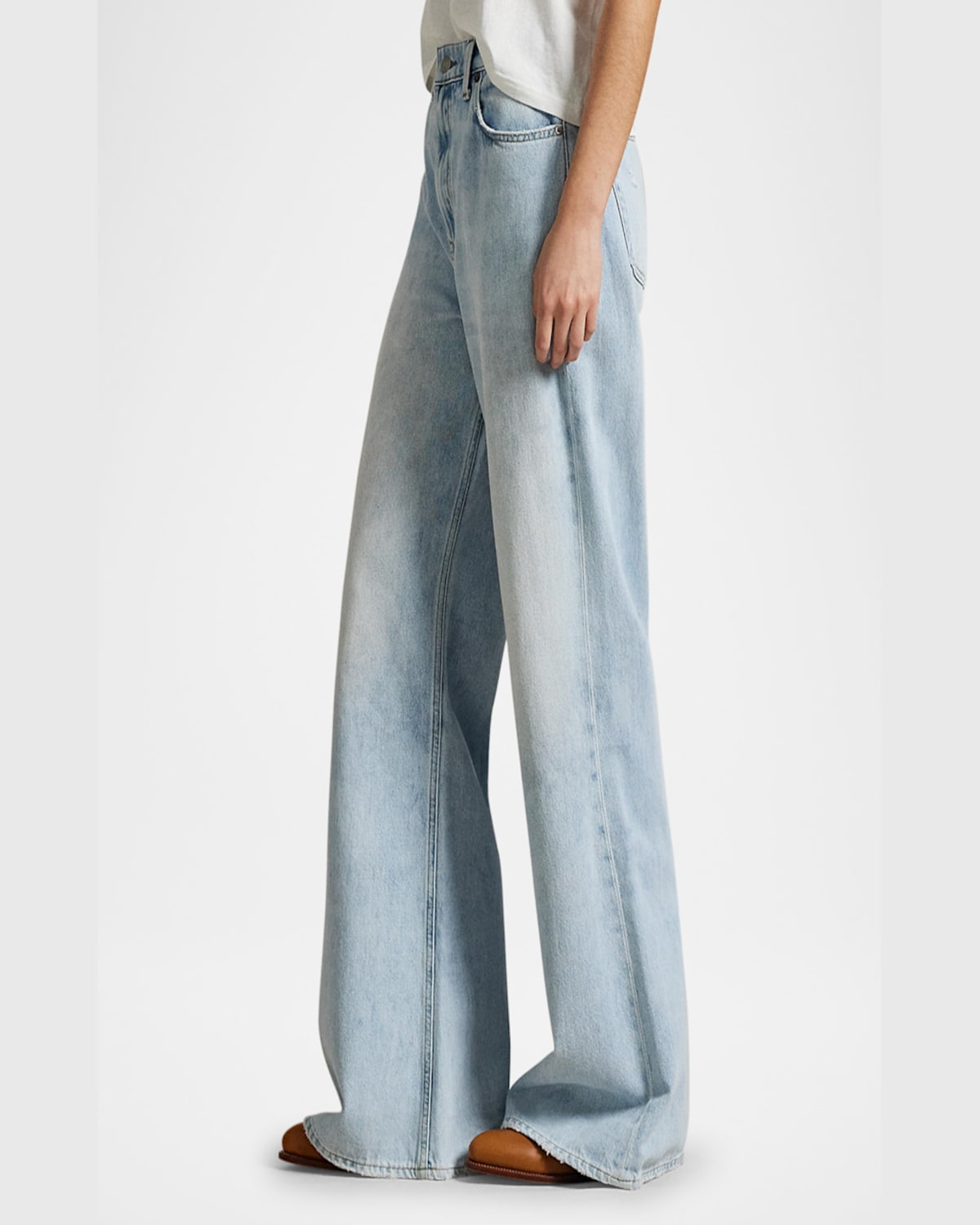 Polo Ralph Lauren High-rise Wide-leg Jeans In Novera Wash