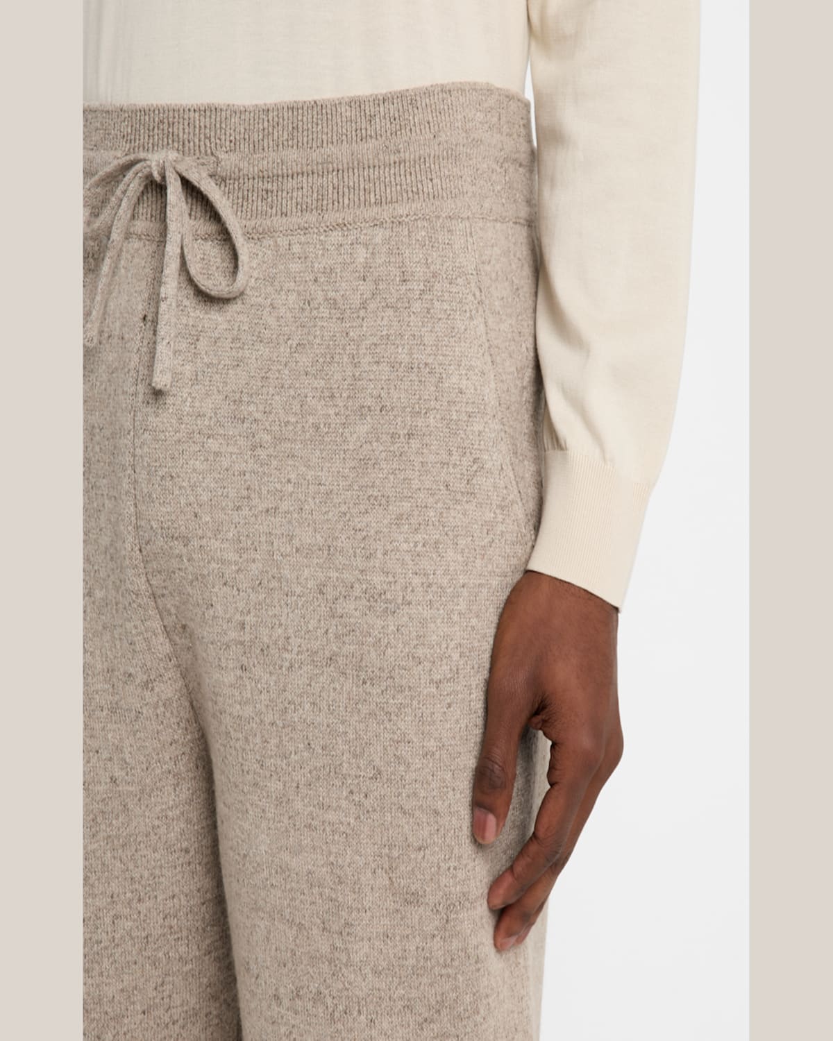 Loro Piana Men's Feriolo Cashmere Blend Drawstring Trousers In Delicate Bark