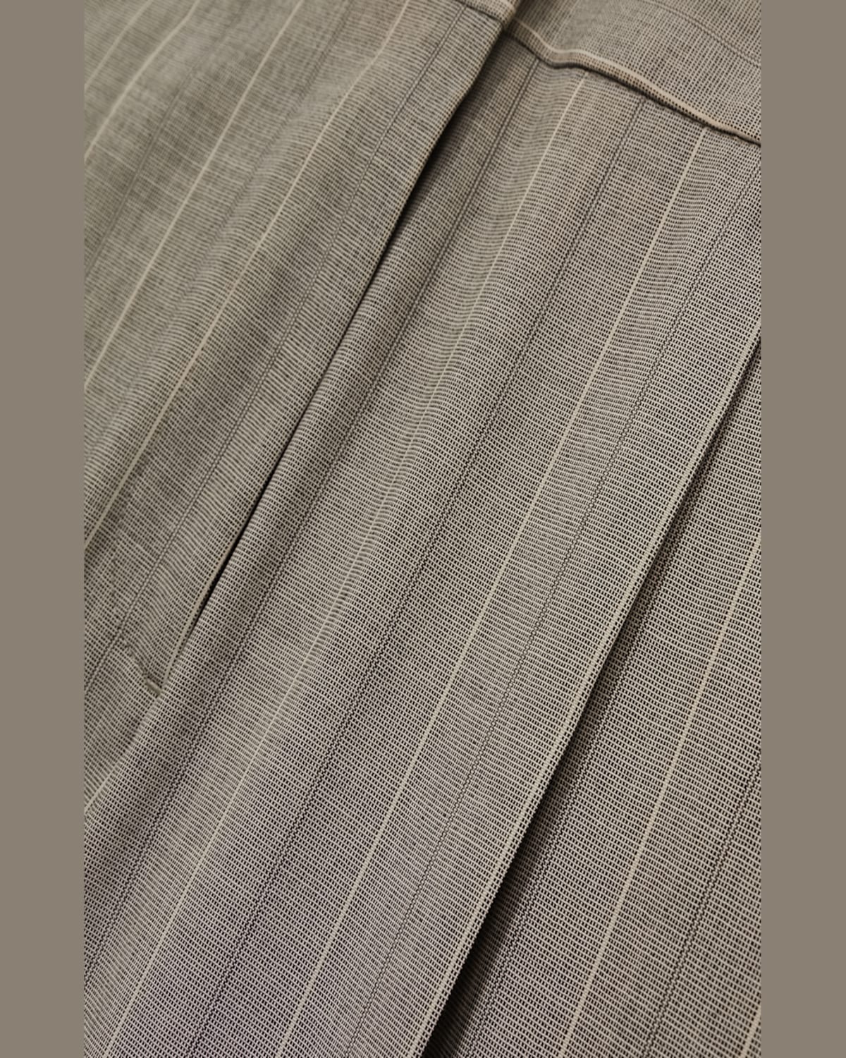 Reiss Tallulah Pinstripe Pleat Front Wide Leg Stretch Wool Pants In Grey