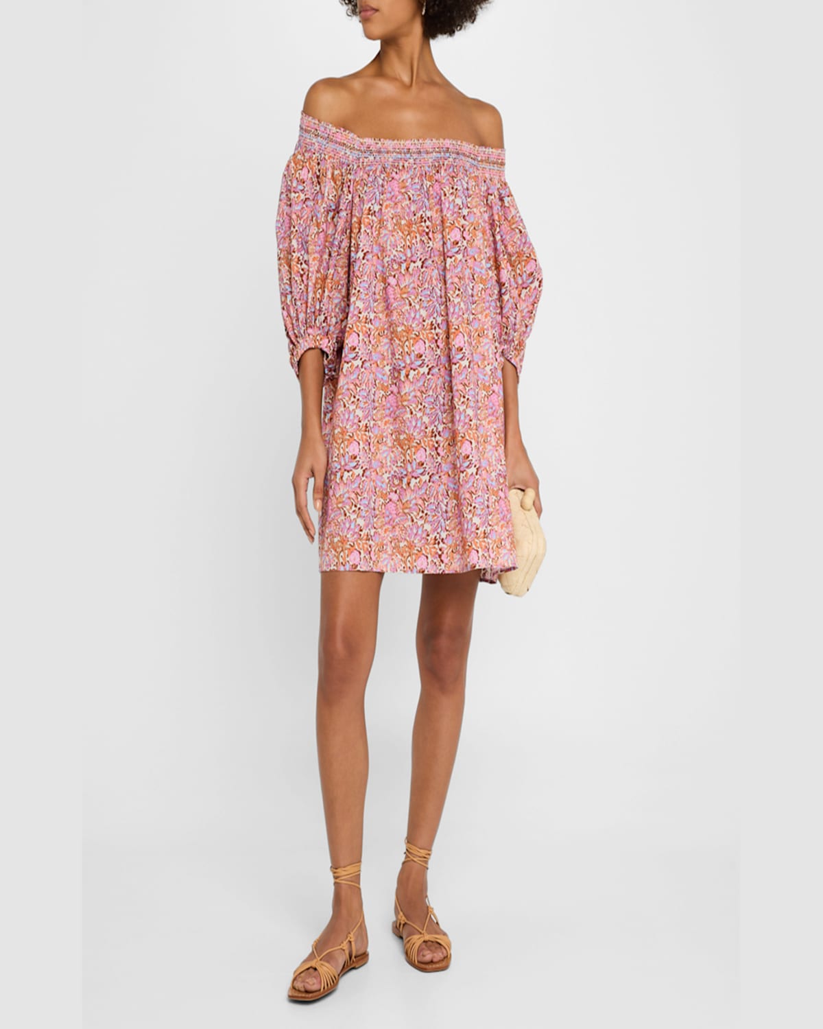 Vanessa Bruno Caldera Off-shoulder Shift Dress In Multicofidji