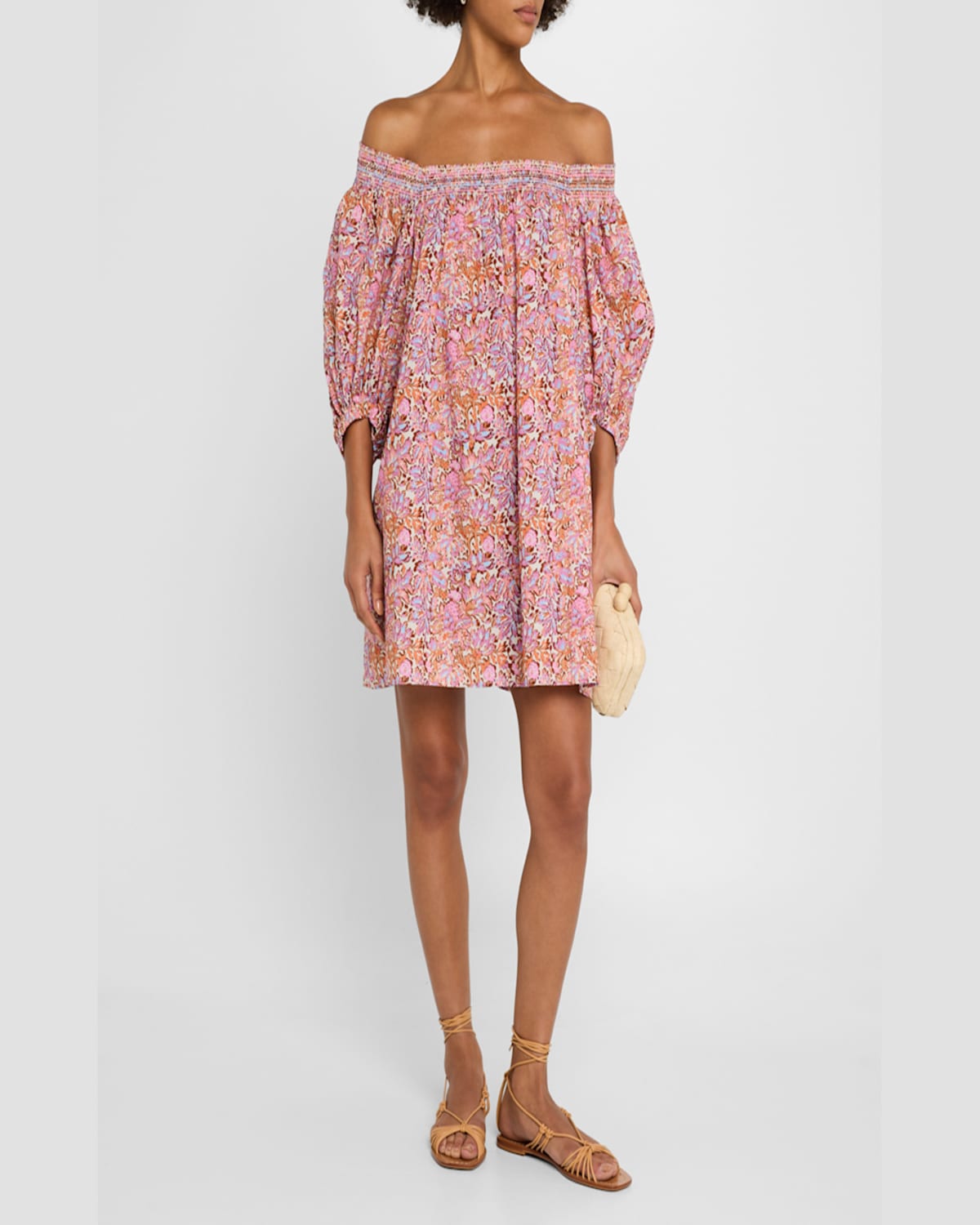 Vanessa Bruno Caldera Off-shoulder Shift Dress In Multicofidji