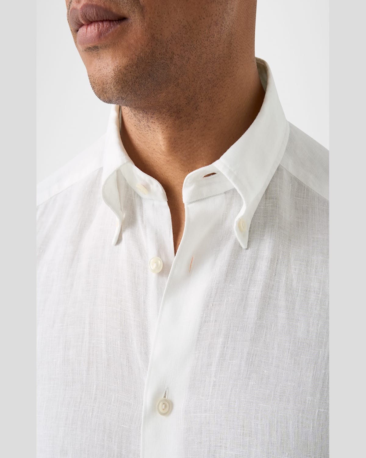 Eton Men's Signature Linen Contemporary Fit Short-sleeve Shirt In White