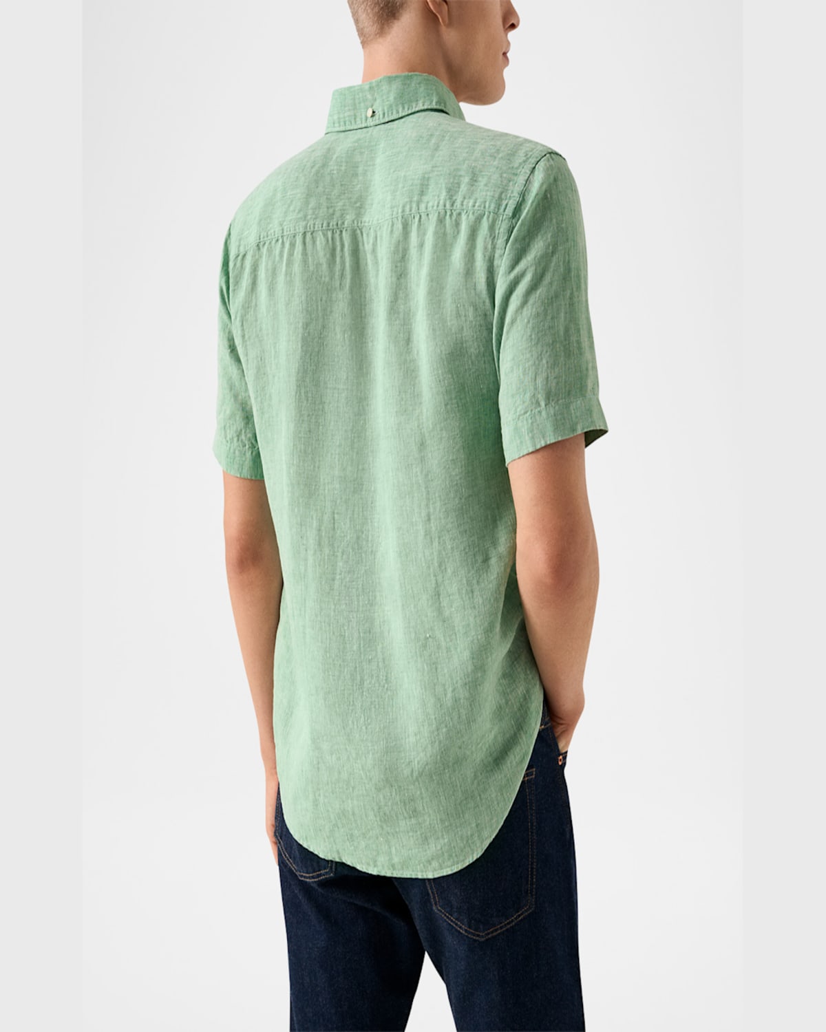 Eton Men's Signature Linen Contemporary Fit Short-sleeve Shirt
