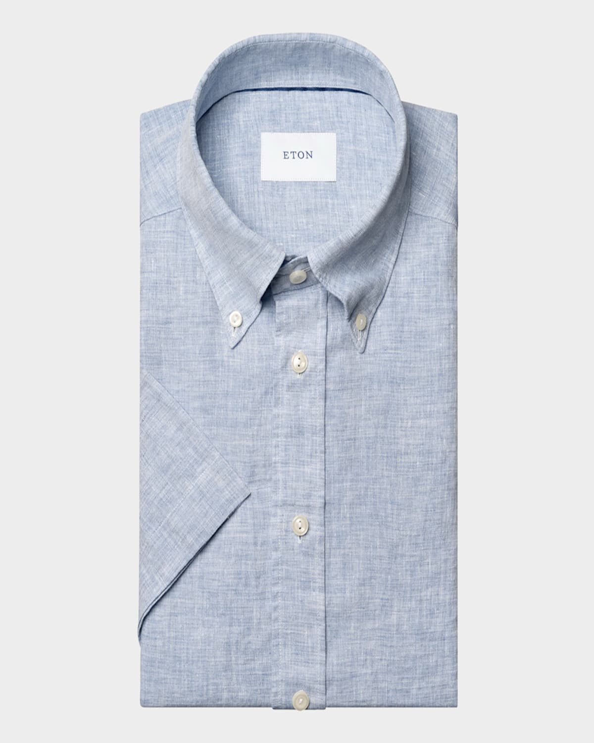 Eton Men's Signature Linen Contemporary Fit Short-sleeve Shirt