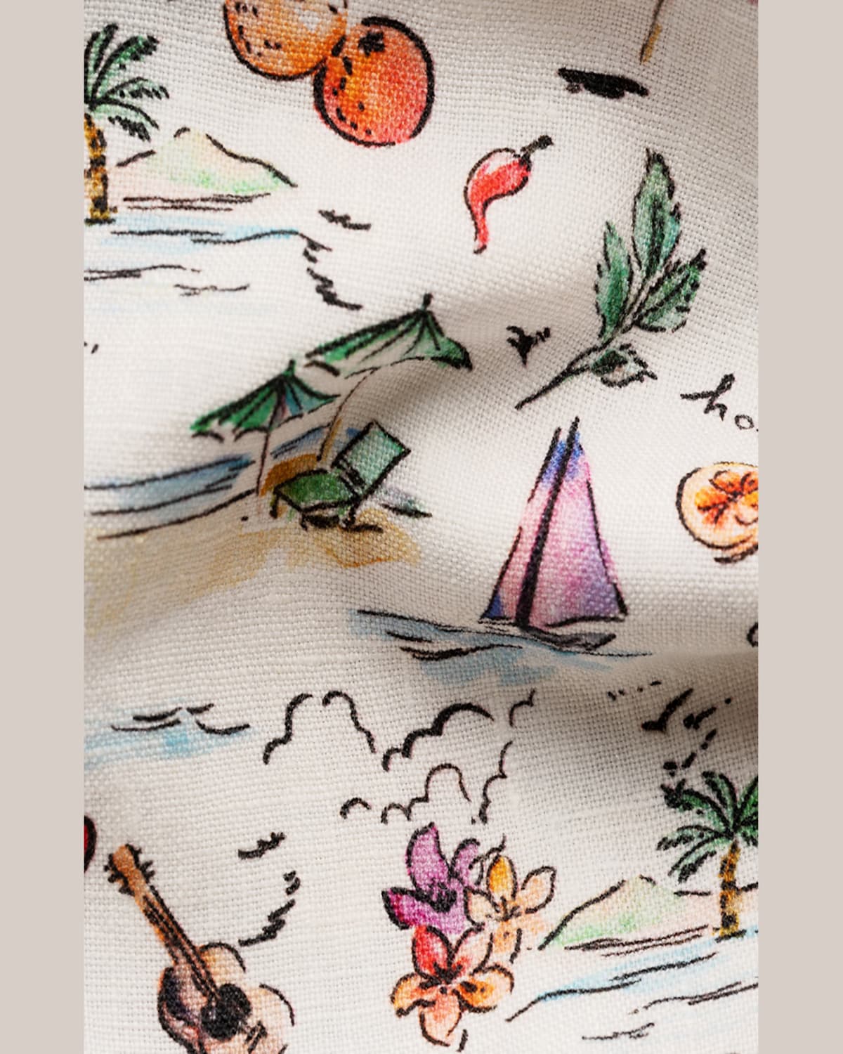 Eton Mens Sangria-pattern Long-sleeved Linen Shirt Multi In Multi