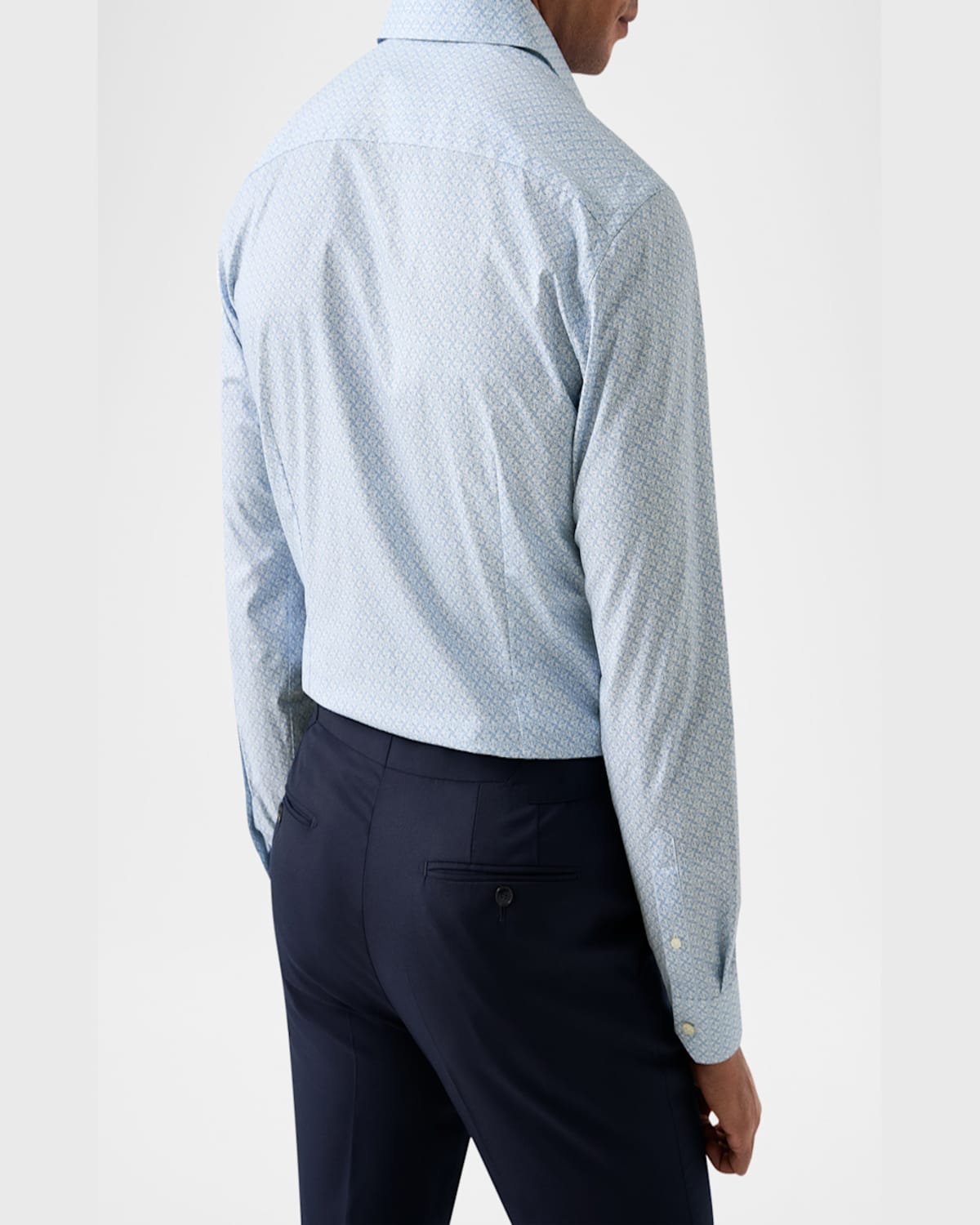 Eton Men's Signature Twill Mosaic-print Contemporary Fit Dress Shirt