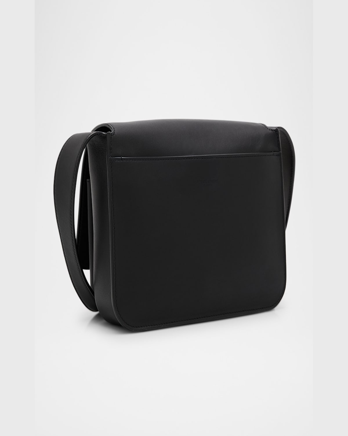 Saint Laurent Men's Leather Messenger Bag In Nero