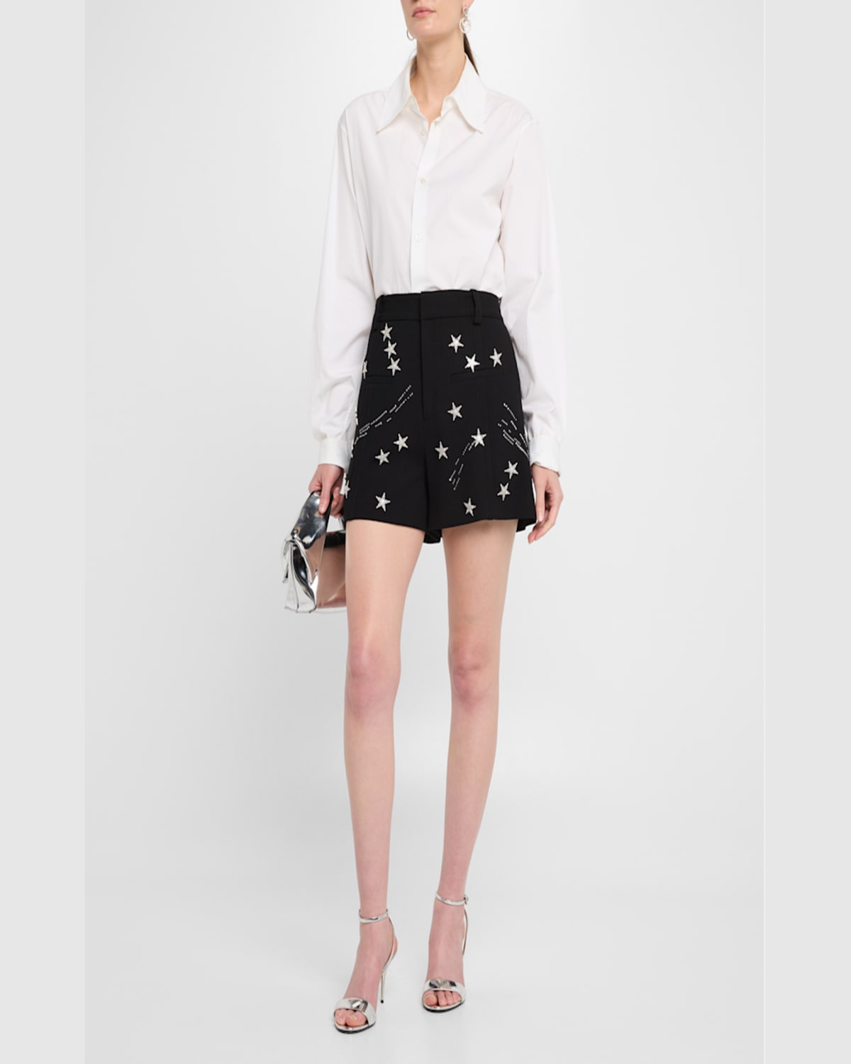 Libertine Shooting Stars Embellished High-rise Shorts