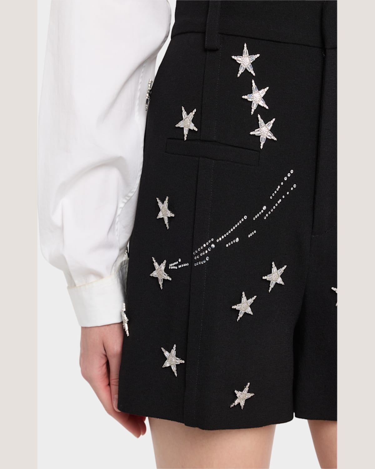 Libertine Shooting Stars Embellished High-rise Shorts