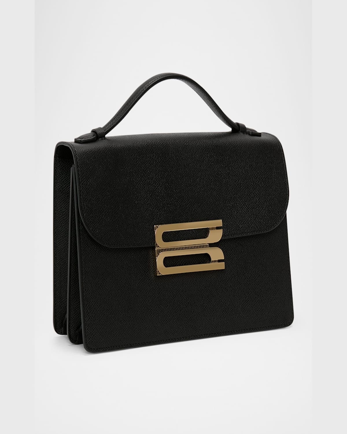 Victoria Beckham The Dorian Flap Leather Crossbody Bag In Black