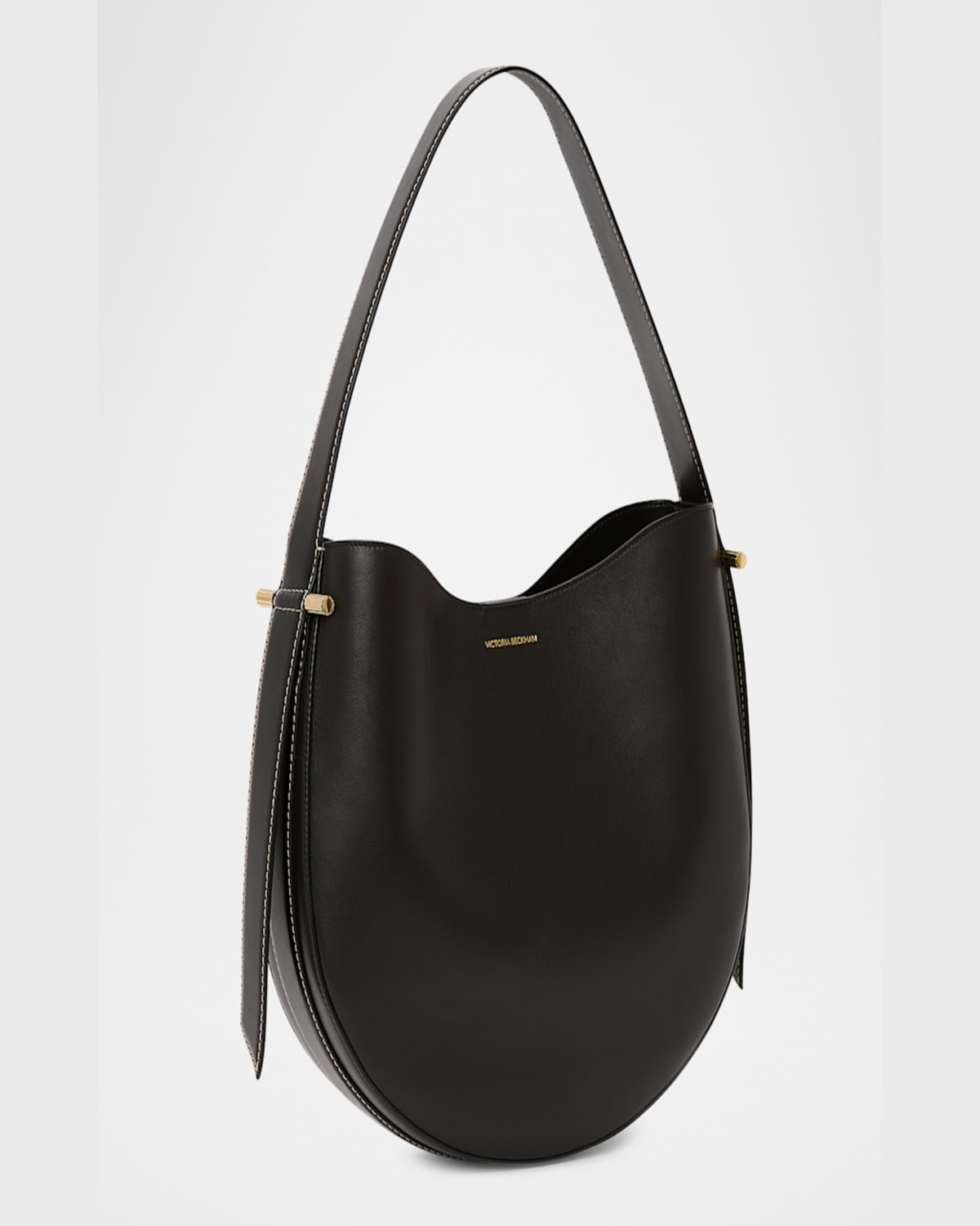 Victoria Beckham Womens Dia Hobo Leather Shoulder Bag Black In Black