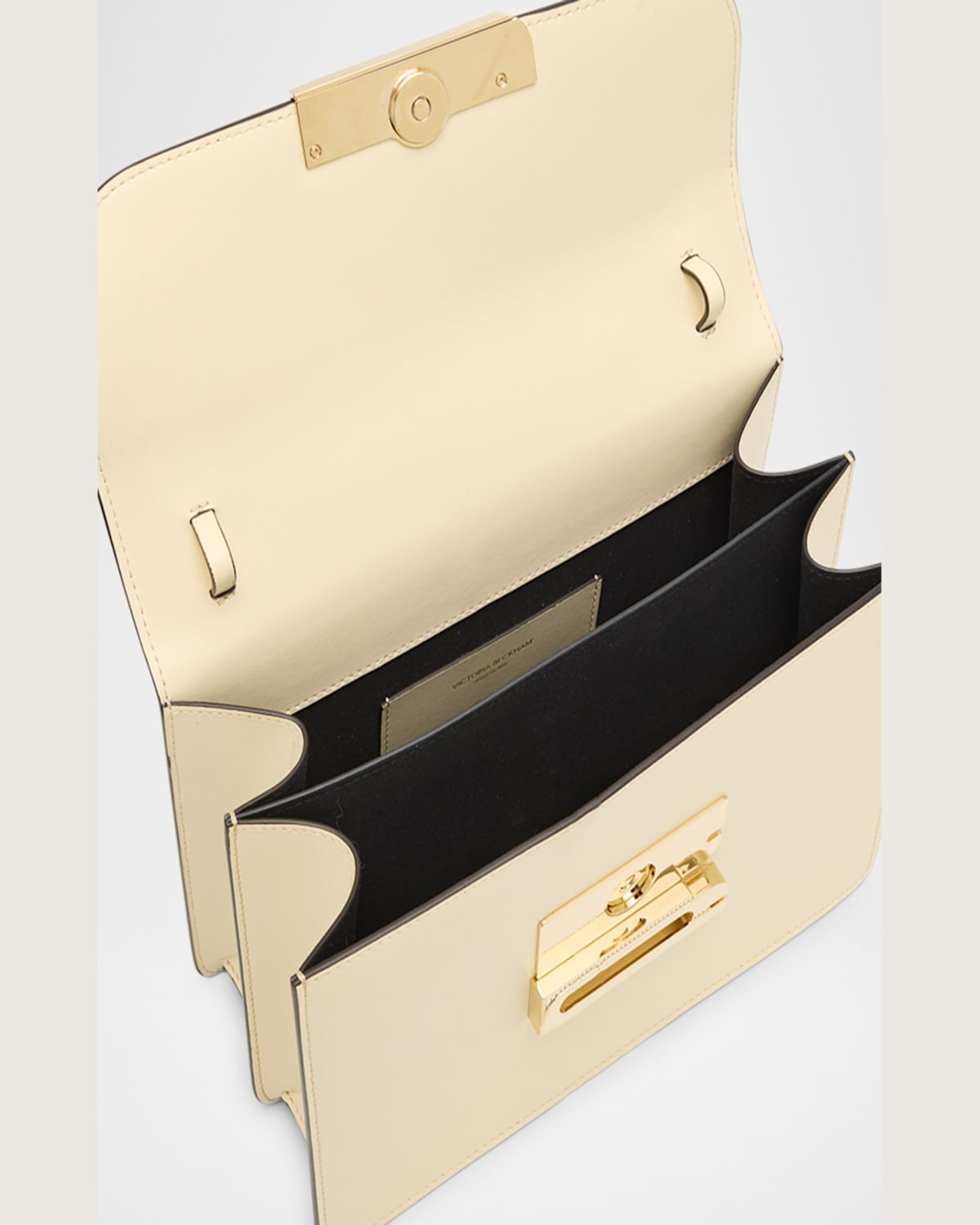 Victoria Beckham The Dorian Flap Leather Crossbody Bag In Ivory