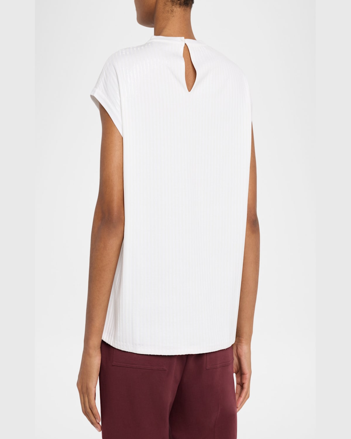 Brunello Cucinelli Monili Crewneck Short-sleeve T-shirt In C159 White