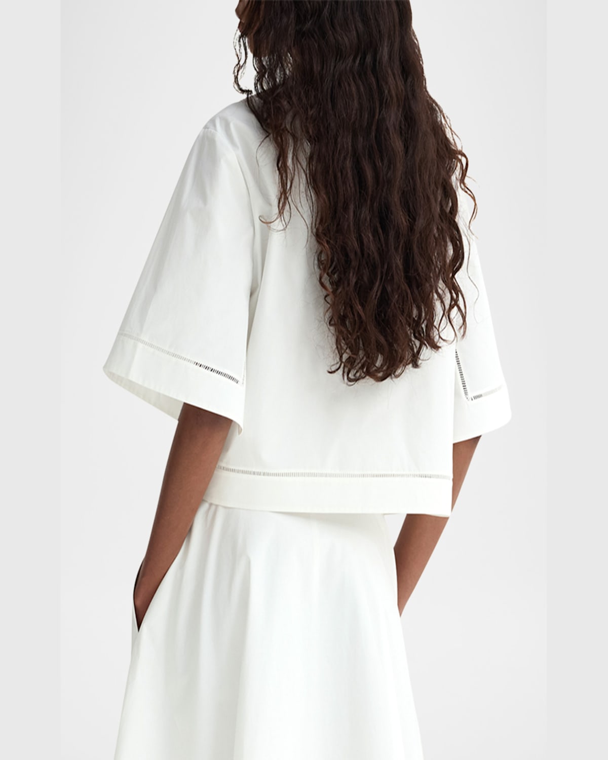 Shop Rohe Ladder Embroidered Poplin Shirt