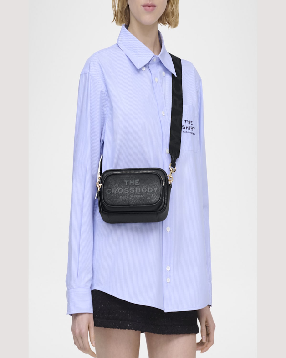 Marc Jacobs Womens Black The Mini Bag Leather Cross-body Bag In Black