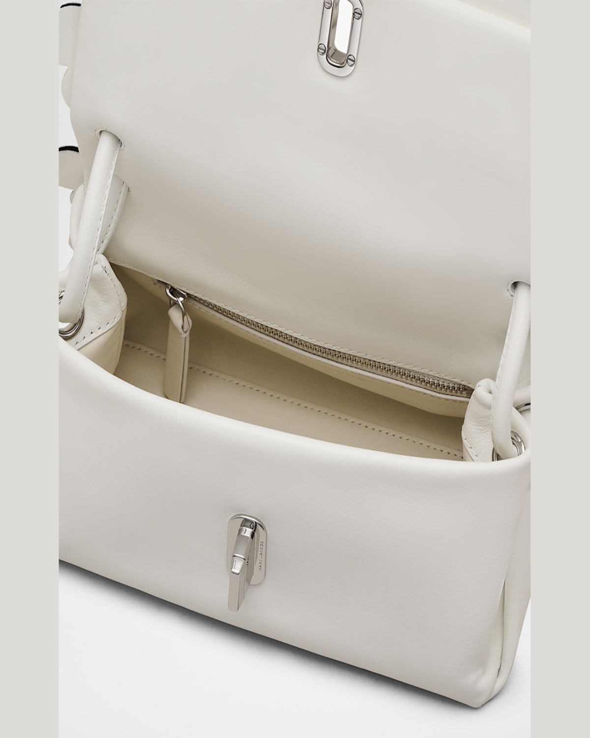 Marc Jacobs White The Dual Mini Bag In Leather With Flowers In White