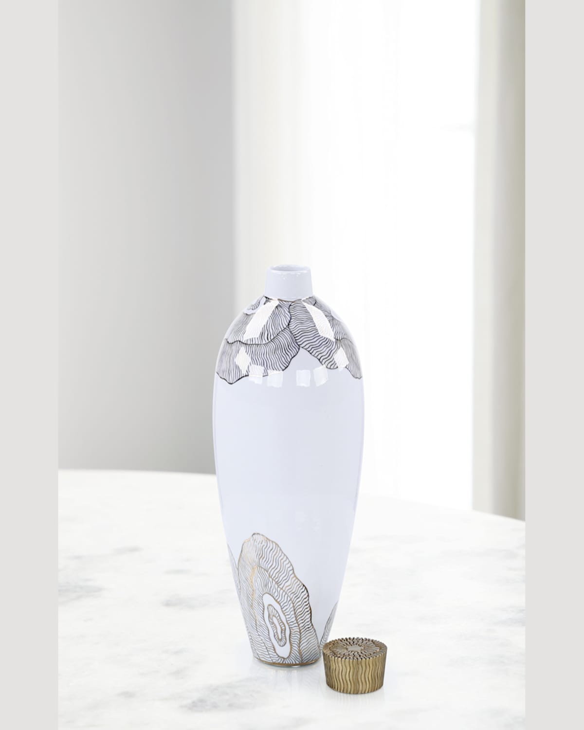 John-richard Collection Mithran Vase, Large In Ivory