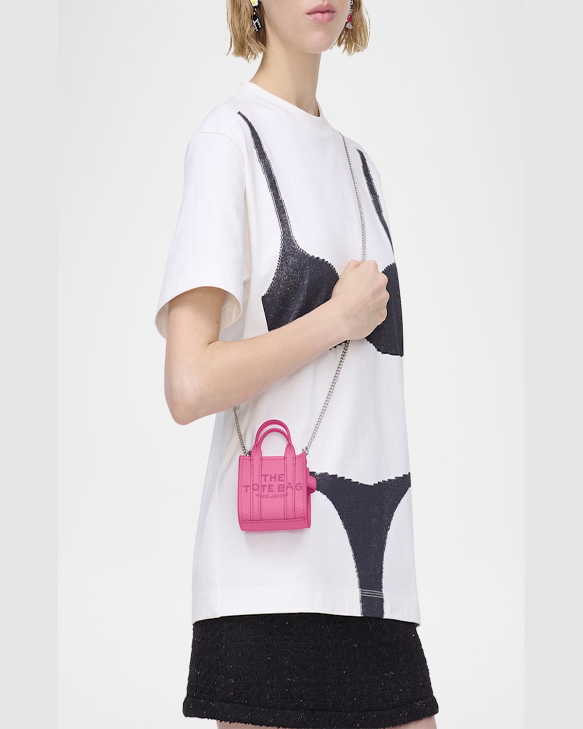 Marc Jacobs The Nano Tote Crossbody Bag In Bow Pink