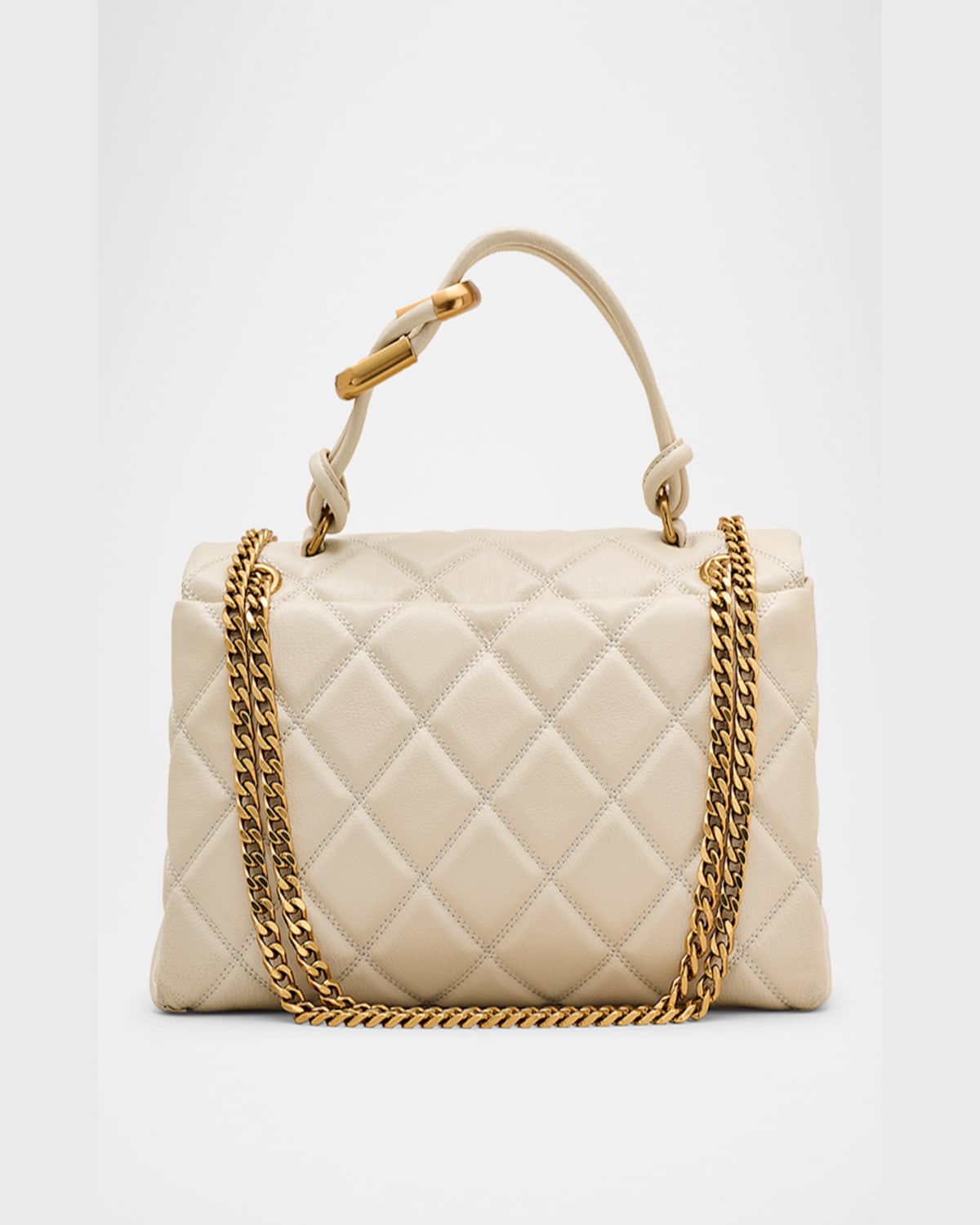 Marc Jacobs The Dual Chain Shoulder Bag In Cloud White