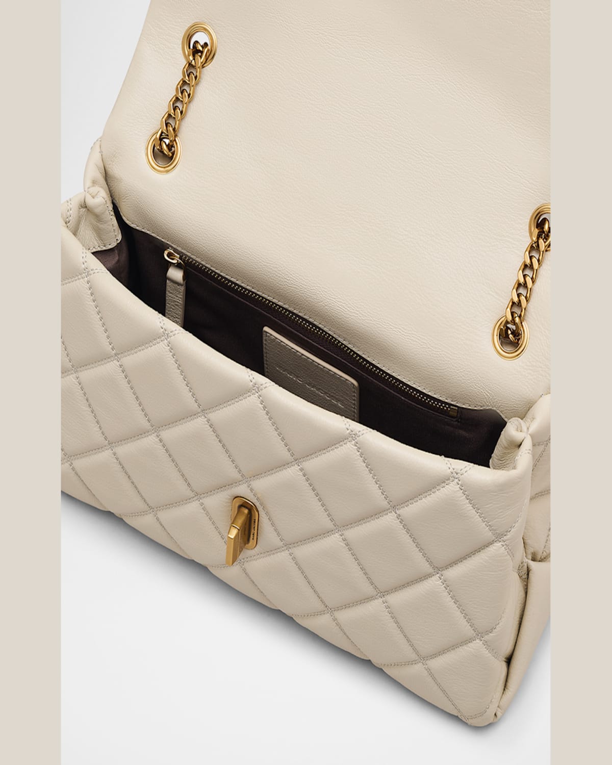 Marc Jacobs The Dual Chain Shoulder Bag In Cloud White