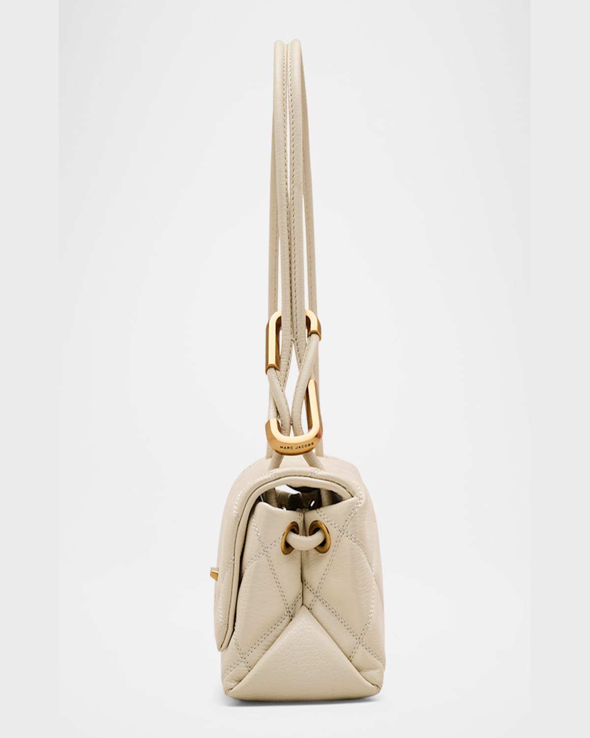 Shop Marc Jacobs The Mini Dual Shoulder Bag In Cloud White