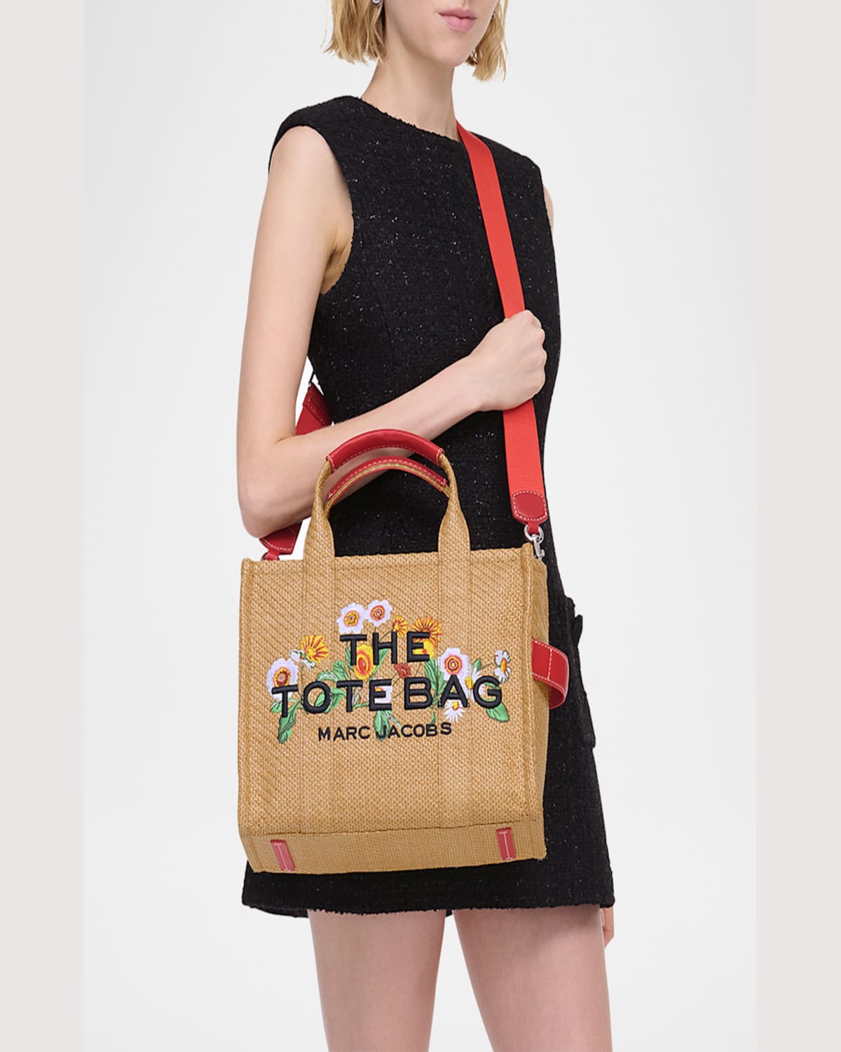 Marc Jacobs Raffia Medium The Daisy Tote Bag Handbag In Natural