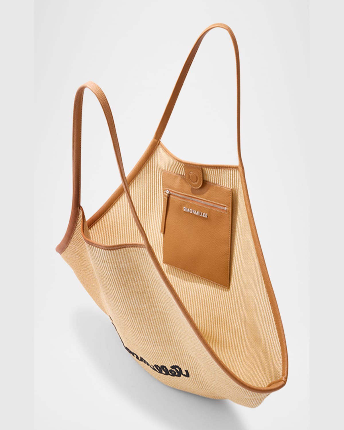 Simonmiller Mercado Large Straw Tote Bag In Naturalblack