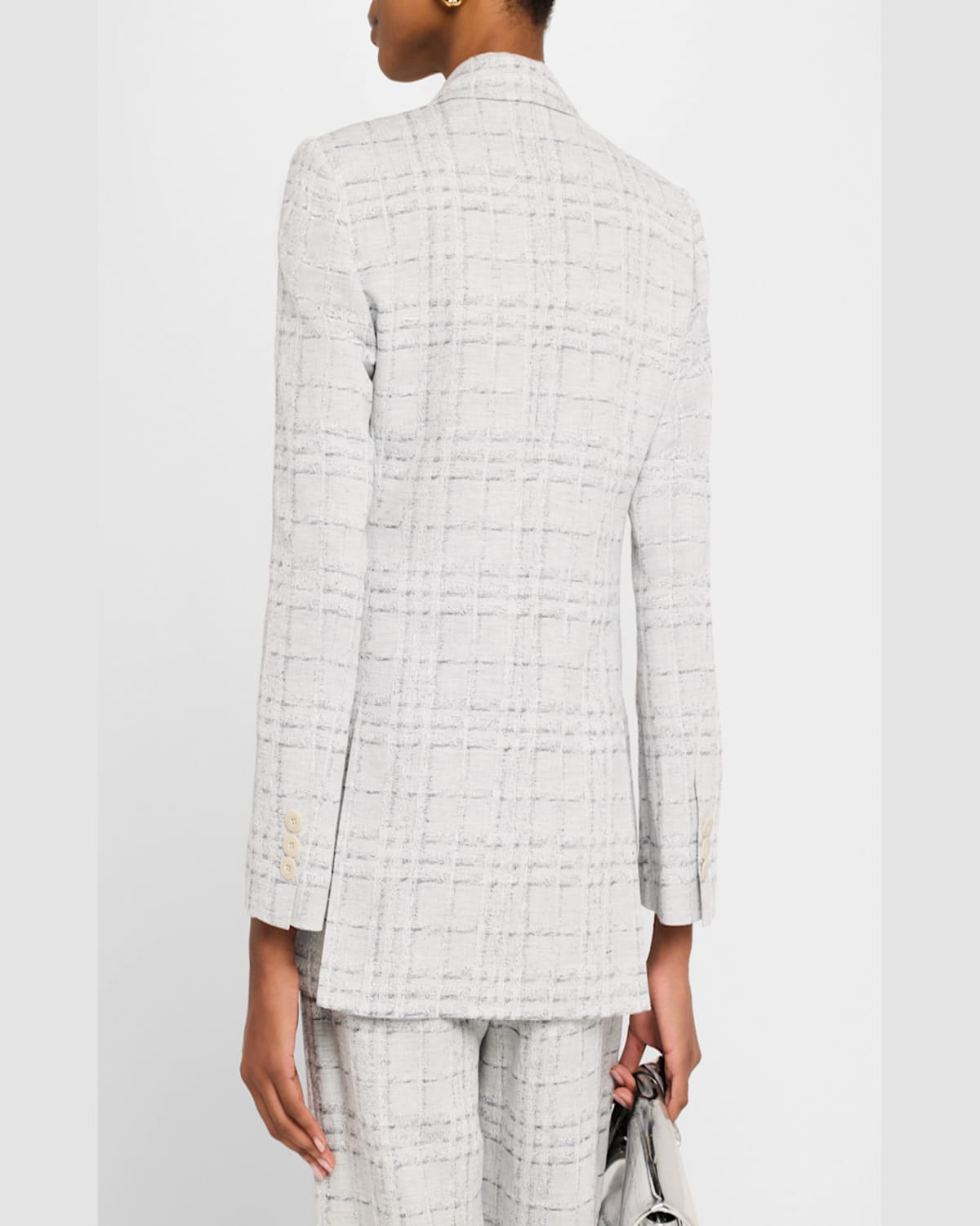 EMPORIO ARMANI DOUBLE-BREASTED CHECK BLAZER 