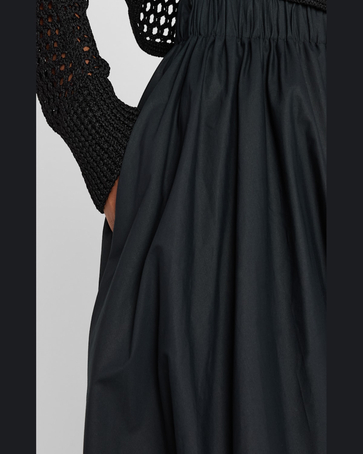 Rosetta Getty Cotton Twisted Bubble Maxi Skirt In Black
