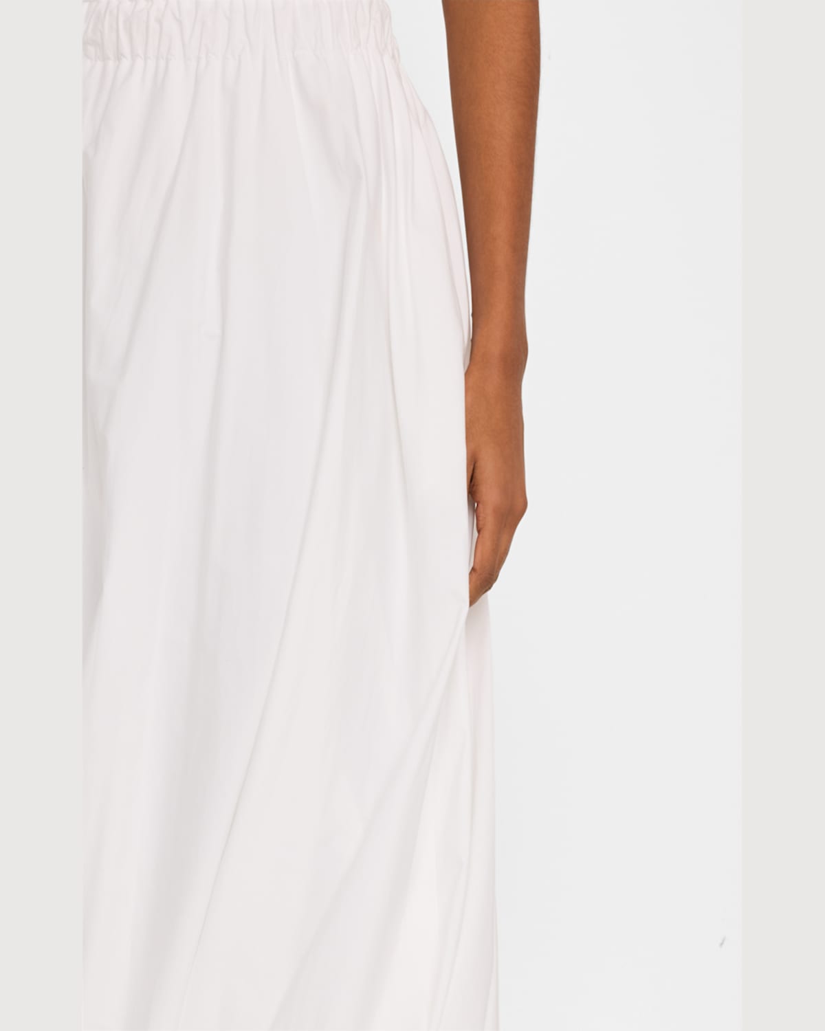 Rosetta Getty Cotton Twisted Bubble Maxi Skirt In White