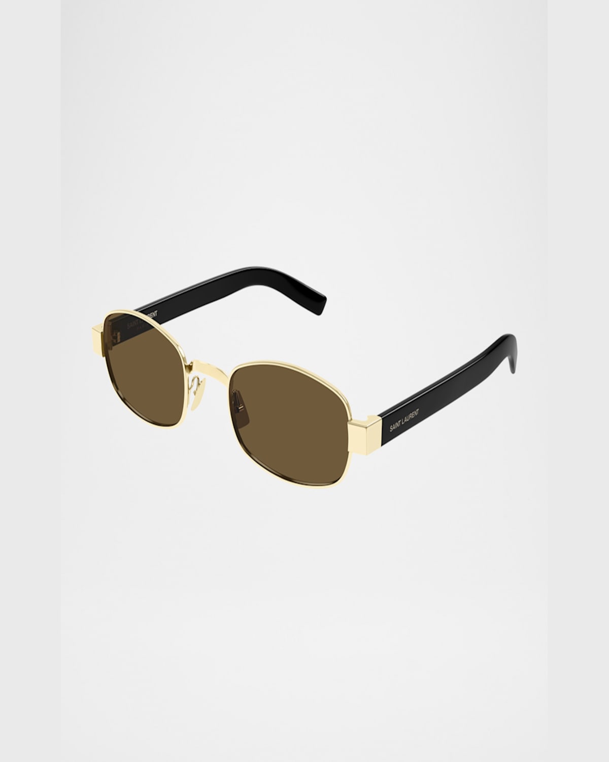 Saint Laurent Sl 706 Linea Sl Logo 001 Gold Black Brown Sunglasses In Gold