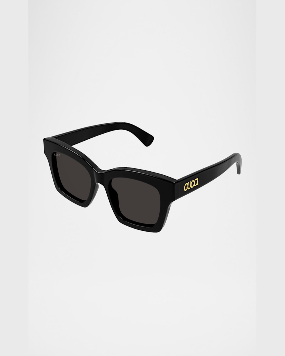 Gucci Logo Rectangular Cat-eye Sunglasses In Black