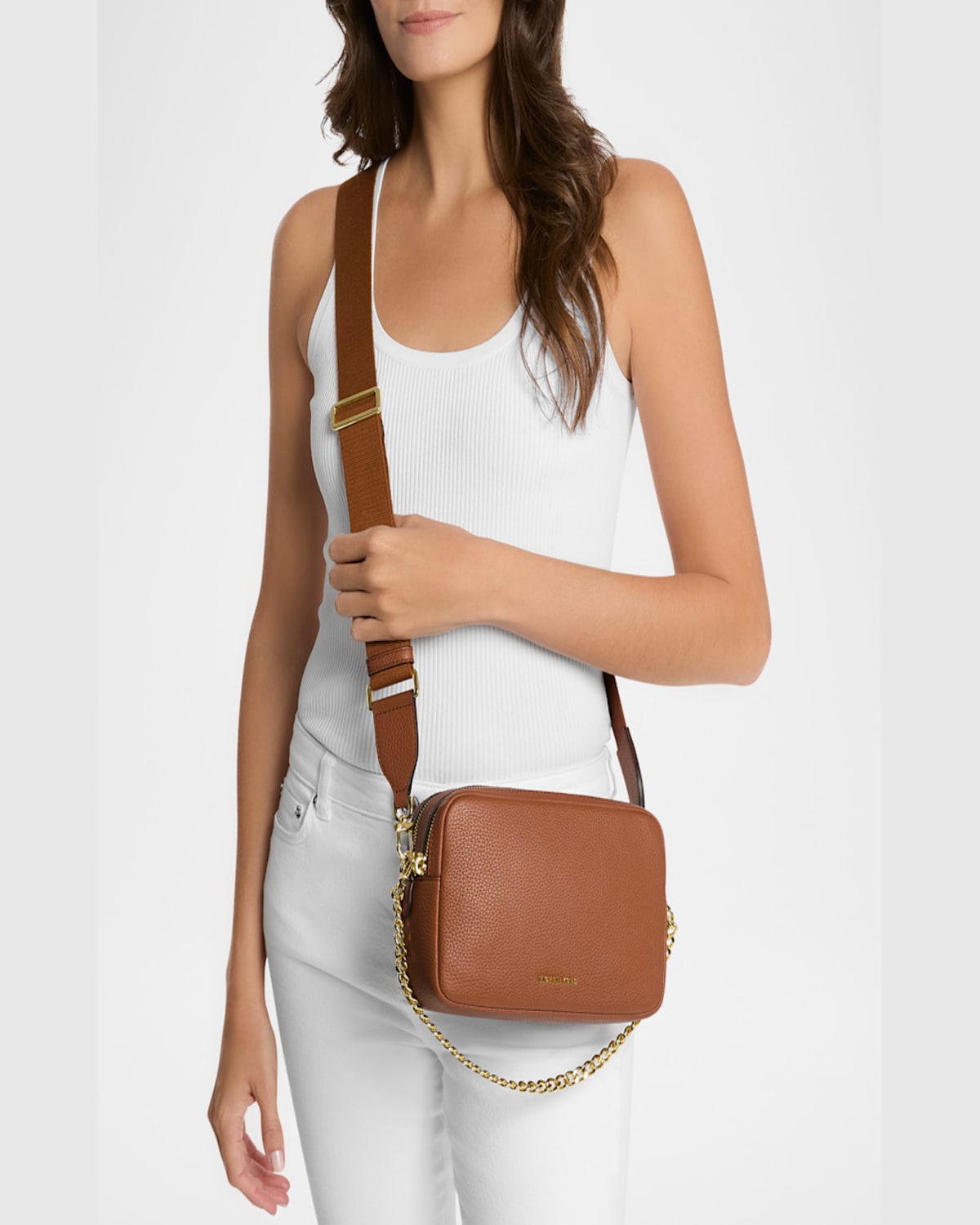 Michael Michael Kors Vee Fanny Pack Cerulean Vinyl In Luggage