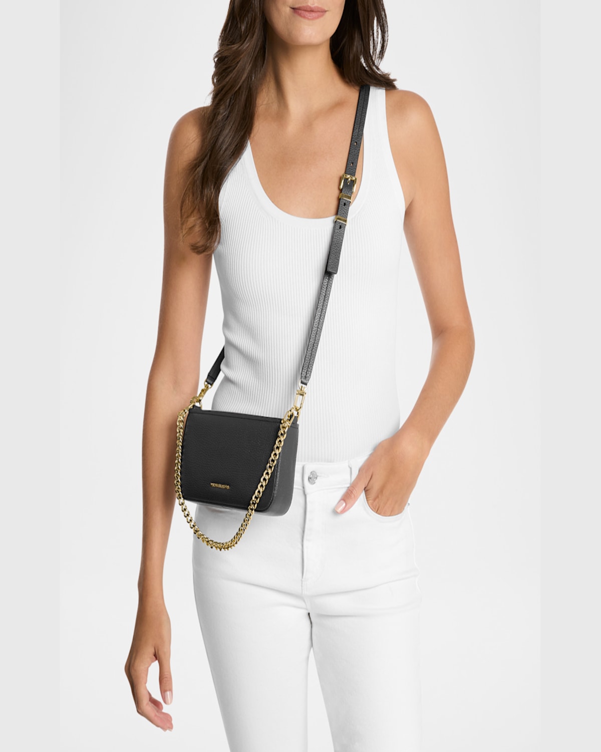 Michael Michael Kors Bryant Small Convertible Crossbody Pouchette Bag In Black