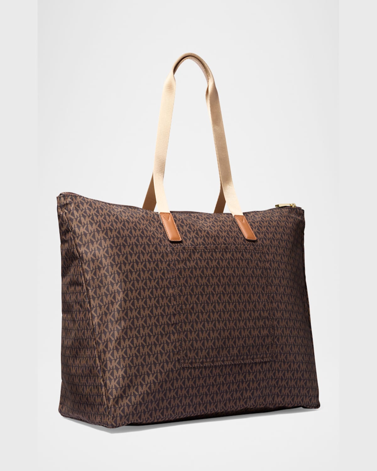 MICHAEL MICHAEL KORS JET SET TRAVEL LARGE SIGNATURE LOGO PRINT WOVEN TOTE BAG 