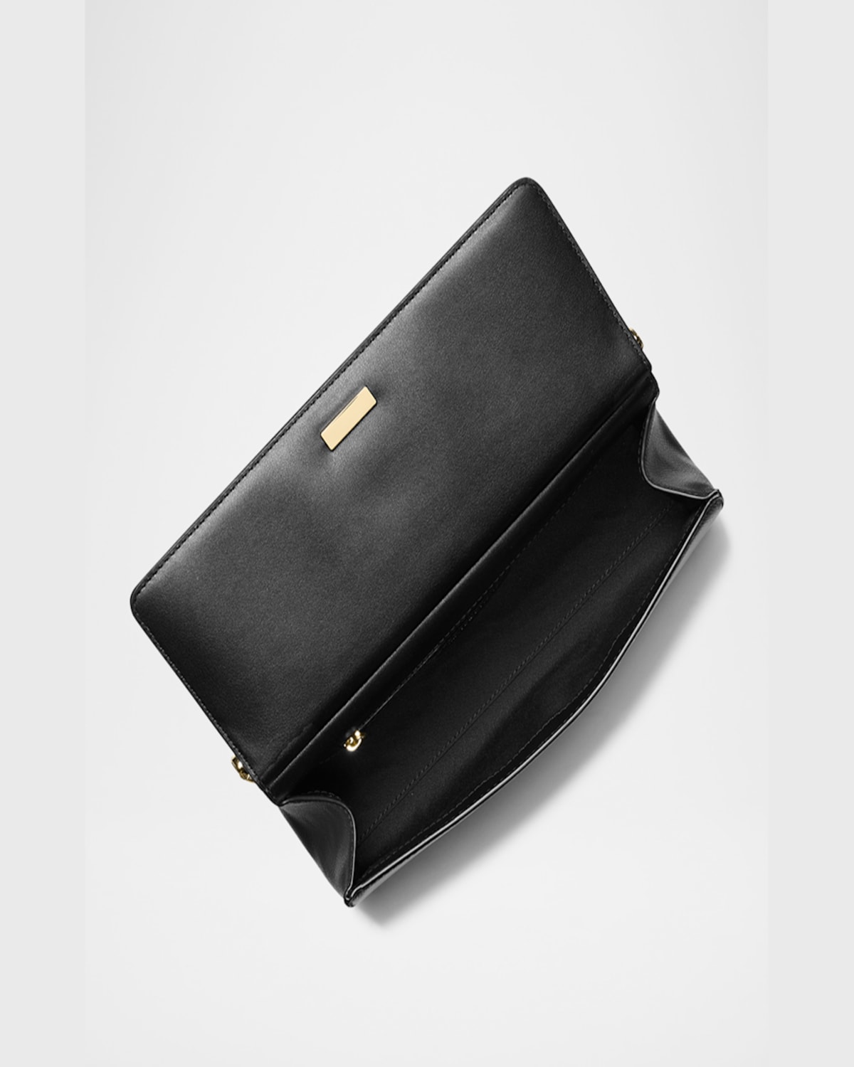 Michael Michael Kors Carmine Medium Leather Clutch Bag In Black