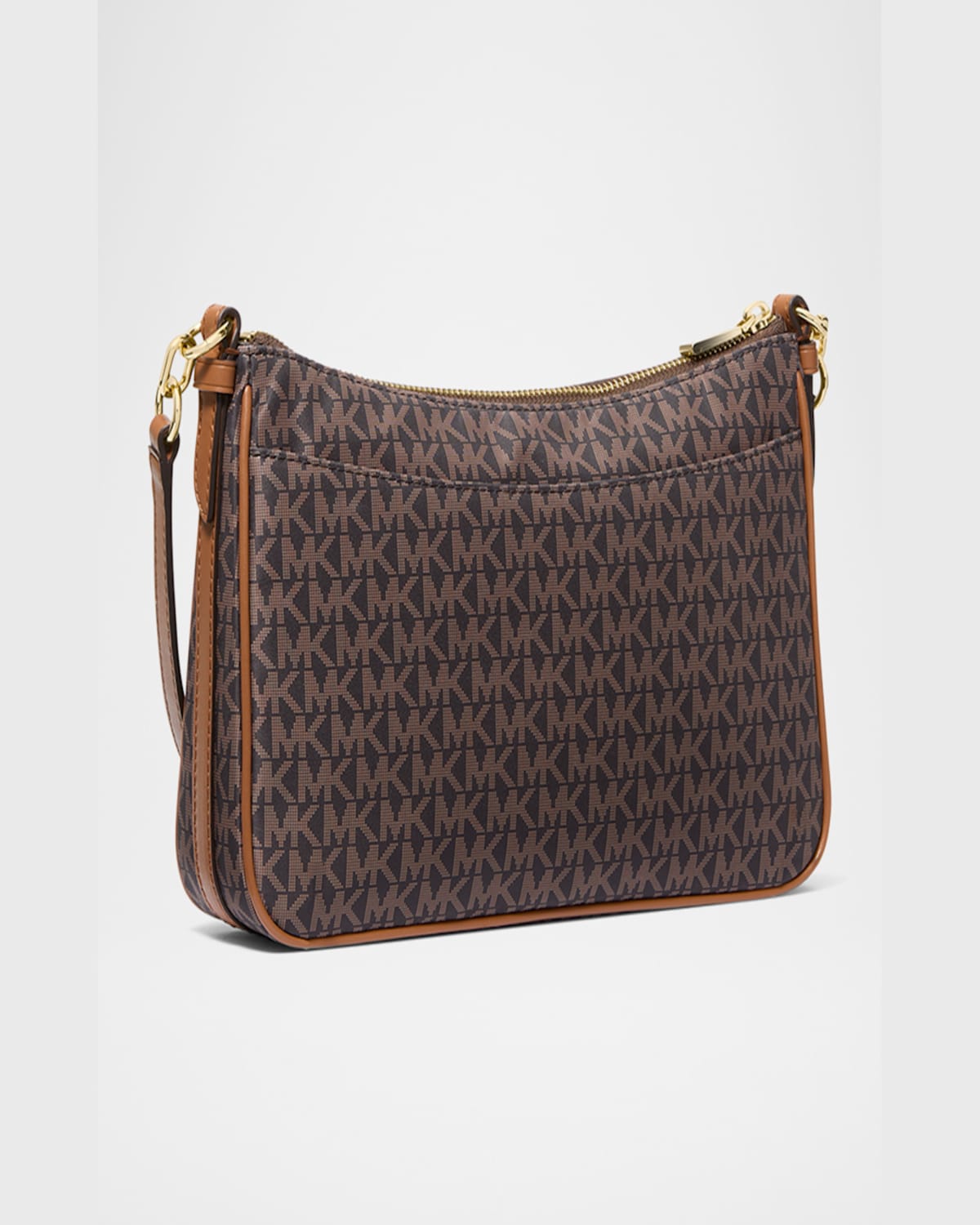 Michael Michael Kors Jet Set Medium Monogram Crossbody Bag In Brn/acorn