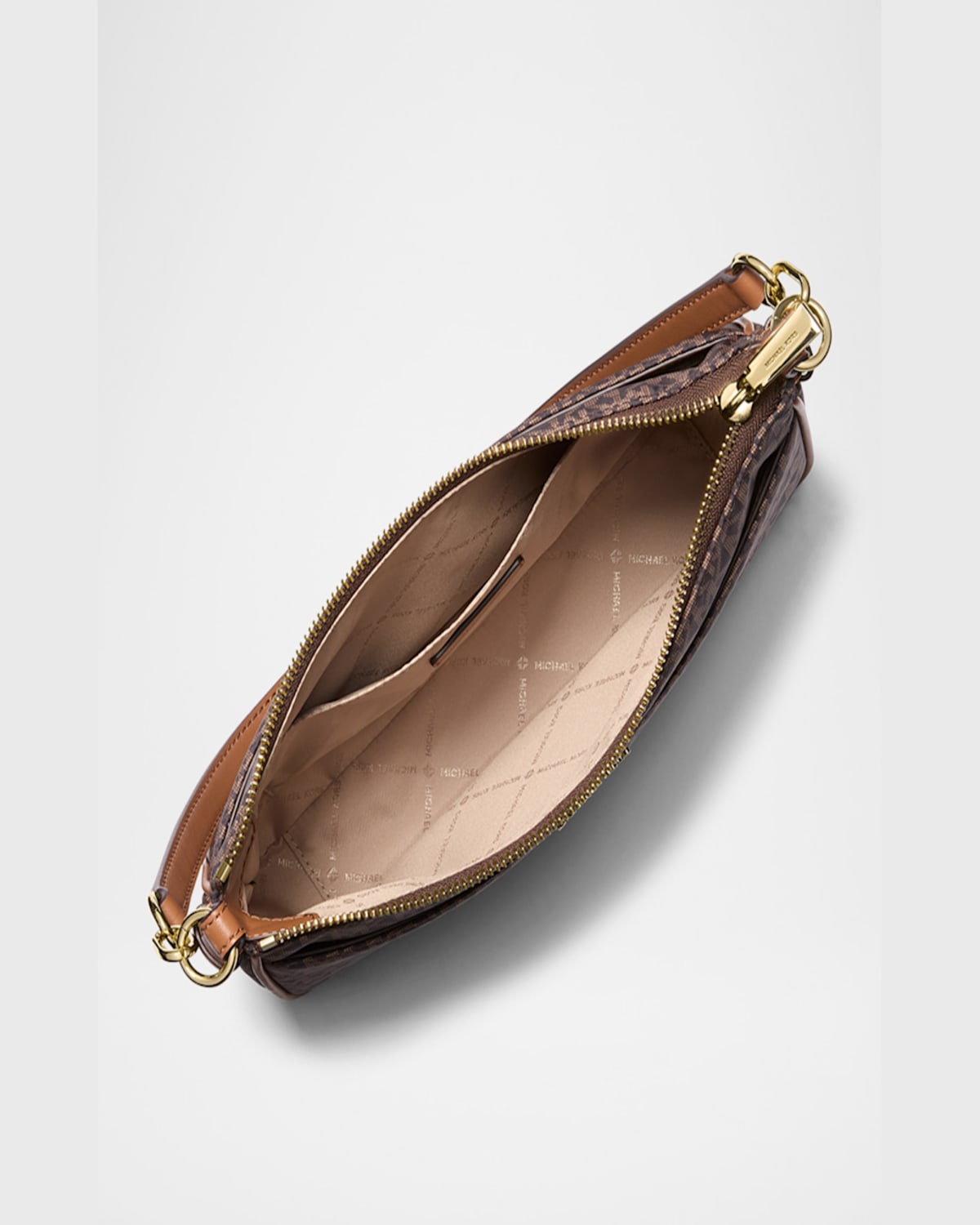 Michael Michael Kors Jet Set Medium Monogram Crossbody Bag In Brn/acorn