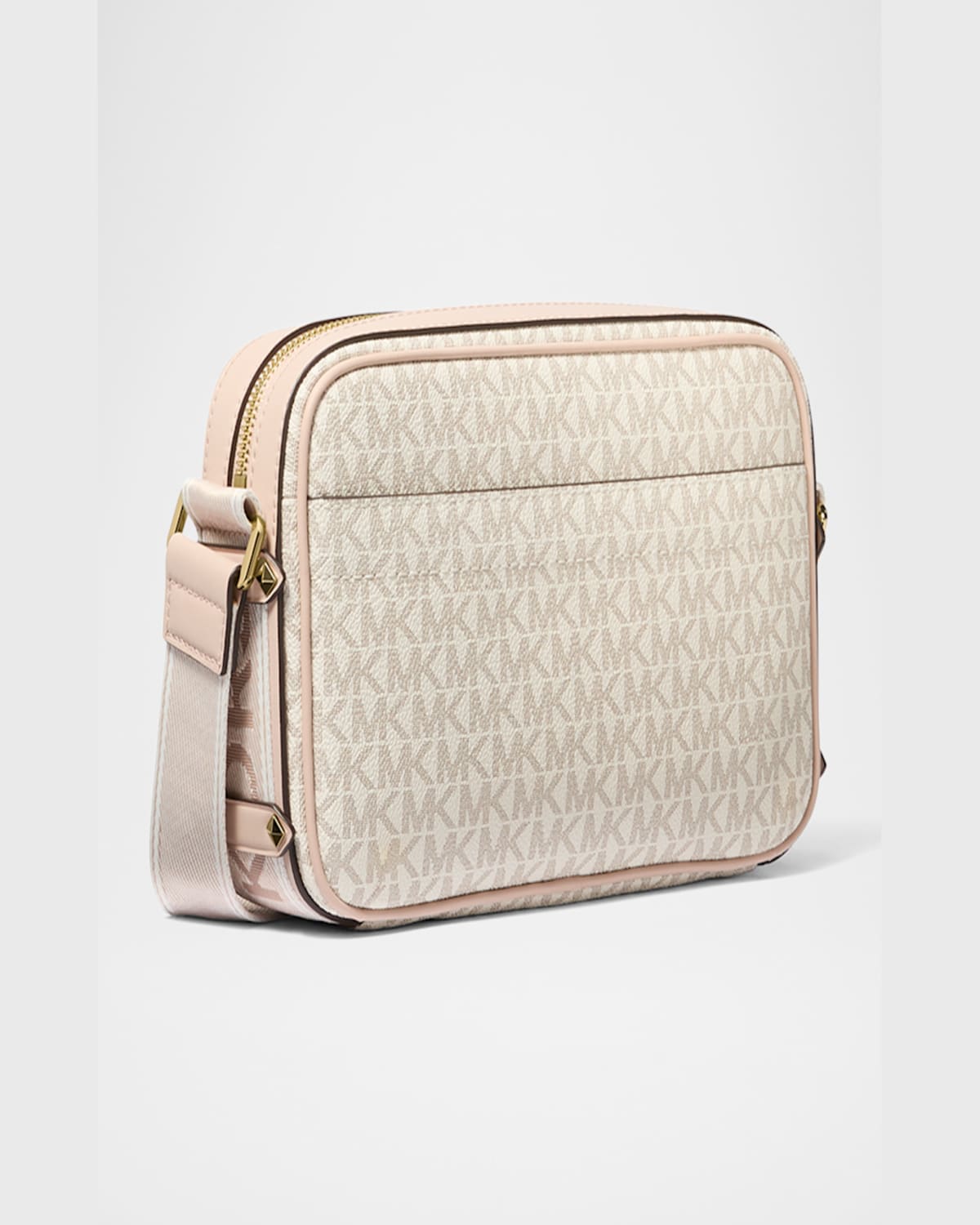 Michael Michael Kors Maeve Large Pocket Signature Logo Crossbody Bag In Vanl/sftpi