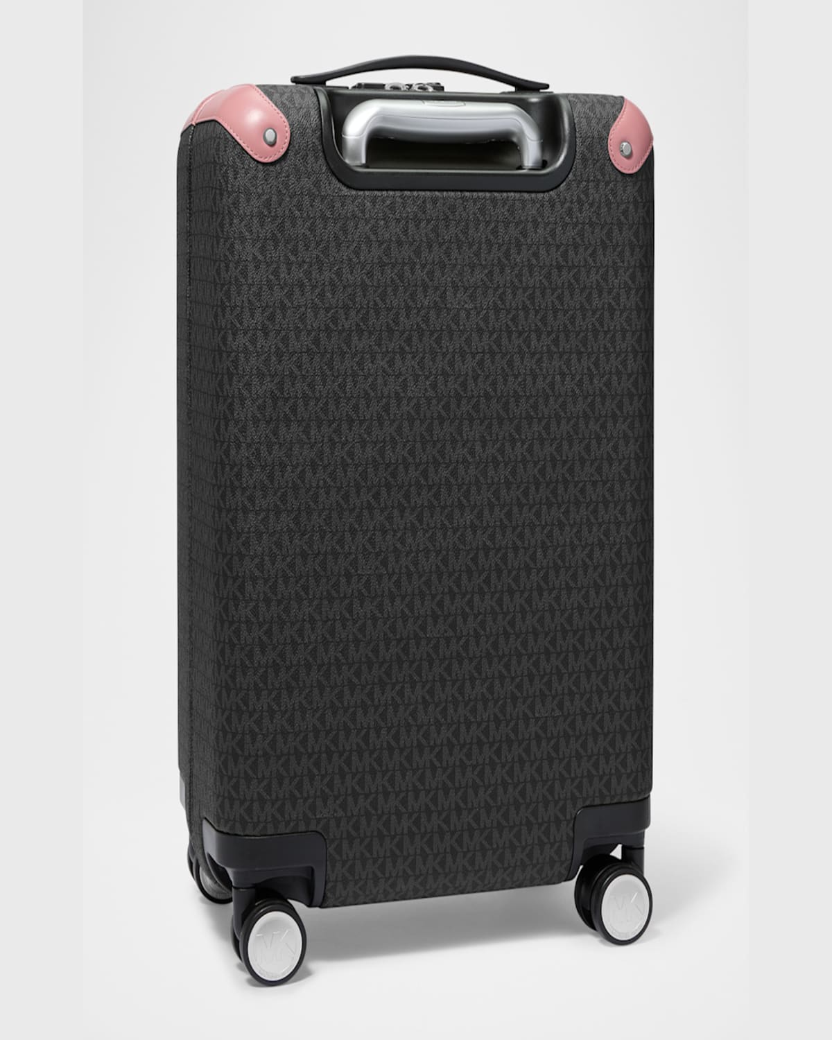 Michael Michael Kors Small Hardcase Striped Monogram Trolley In Rose