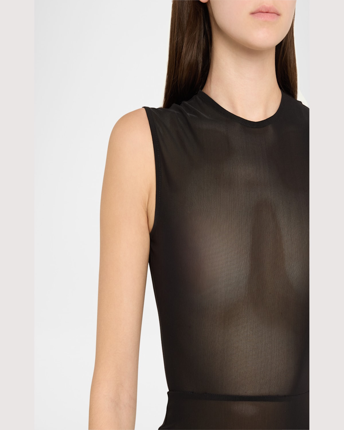 Alex Perry Power Mesh Sleeveless Midi Dress In Cheetah